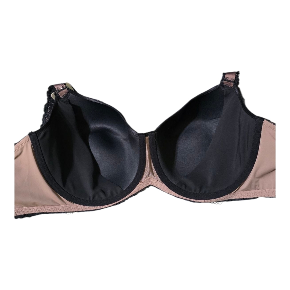 NWT Wacoal 853395 Black Vivid Encounter Bra Size 40 DD with Lace Detail - Picture 6 of 9